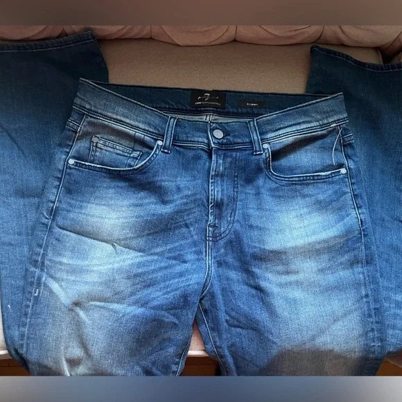 7 For All Mankind Slimmy Jeans, Size 34, NWT - Picture 4 of 9